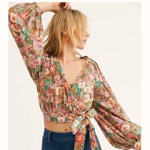 Free People Party Playlist Surplice Top NWT